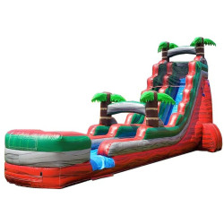 22' Tropical Red Marble Waterslide